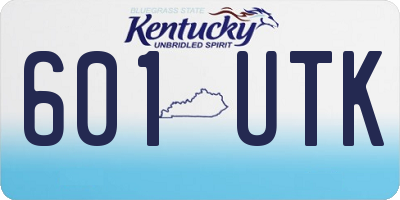 KY license plate 601UTK