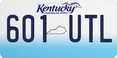 KY license plate 601UTL