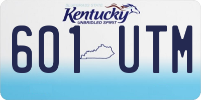 KY license plate 601UTM