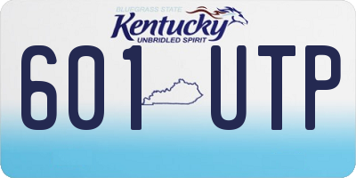 KY license plate 601UTP