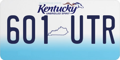 KY license plate 601UTR