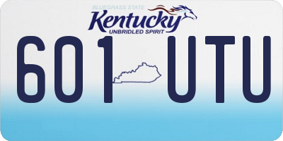 KY license plate 601UTU