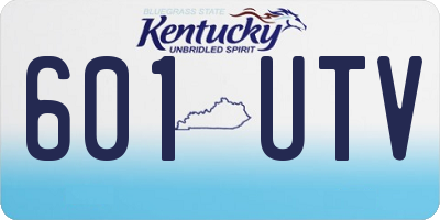 KY license plate 601UTV