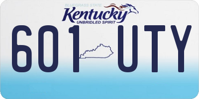 KY license plate 601UTY