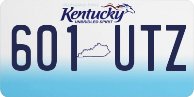 KY license plate 601UTZ