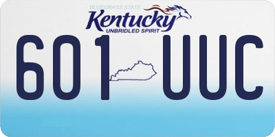 KY license plate 601UUC