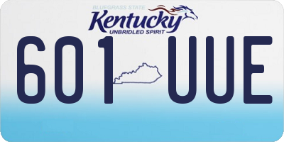KY license plate 601UUE
