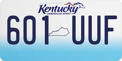 KY license plate 601UUF