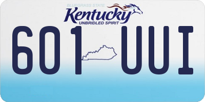 KY license plate 601UUI