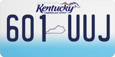 KY license plate 601UUJ