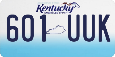 KY license plate 601UUK