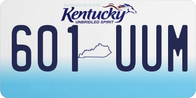 KY license plate 601UUM