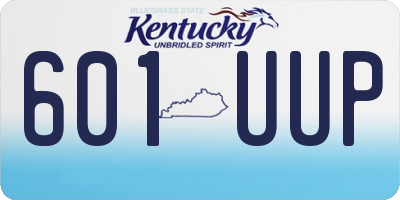 KY license plate 601UUP