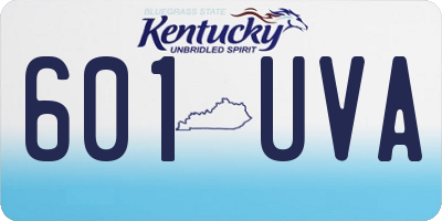 KY license plate 601UVA
