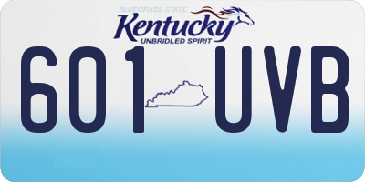 KY license plate 601UVB