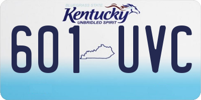 KY license plate 601UVC