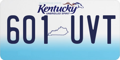 KY license plate 601UVT