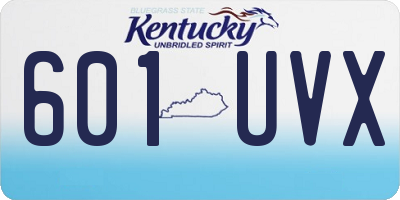 KY license plate 601UVX