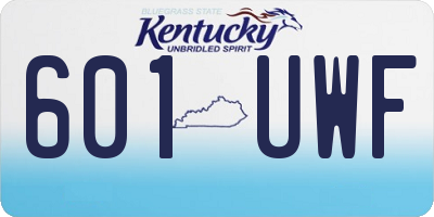 KY license plate 601UWF