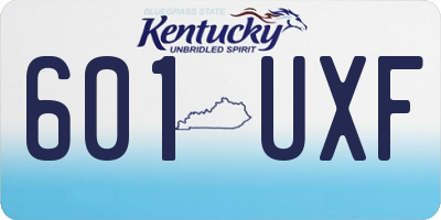 KY license plate 601UXF
