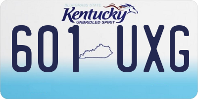 KY license plate 601UXG