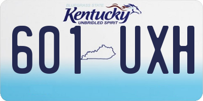 KY license plate 601UXH