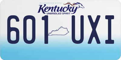 KY license plate 601UXI