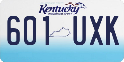 KY license plate 601UXK