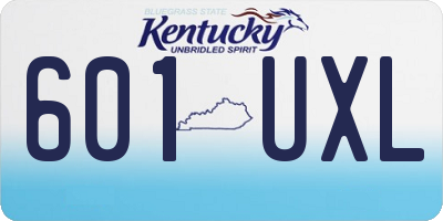 KY license plate 601UXL
