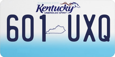 KY license plate 601UXQ