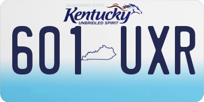 KY license plate 601UXR