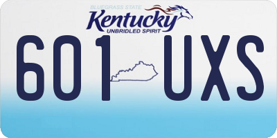 KY license plate 601UXS