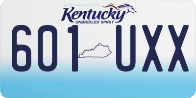 KY license plate 601UXX