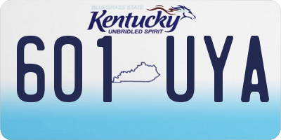 KY license plate 601UYA