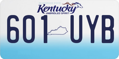 KY license plate 601UYB