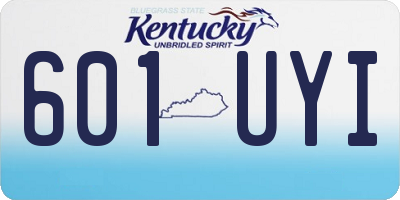 KY license plate 601UYI