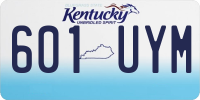 KY license plate 601UYM