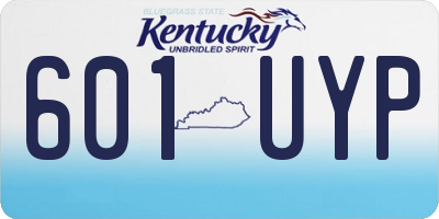 KY license plate 601UYP
