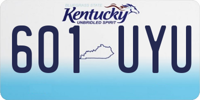 KY license plate 601UYU