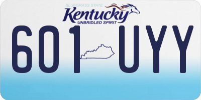 KY license plate 601UYY