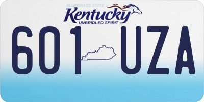 KY license plate 601UZA