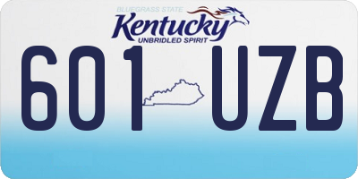KY license plate 601UZB