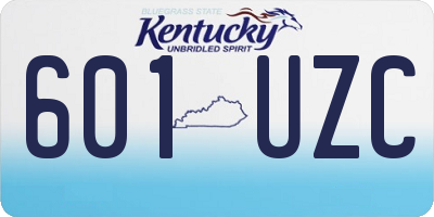 KY license plate 601UZC