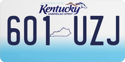 KY license plate 601UZJ