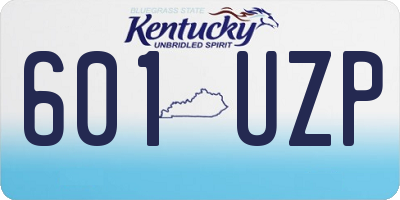 KY license plate 601UZP