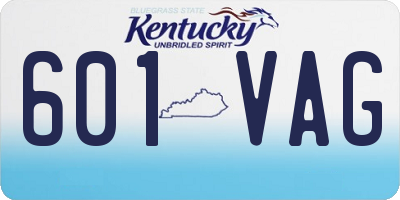 KY license plate 601VAG
