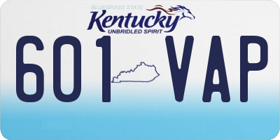 KY license plate 601VAP