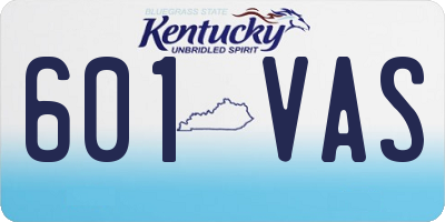 KY license plate 601VAS