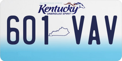 KY license plate 601VAV