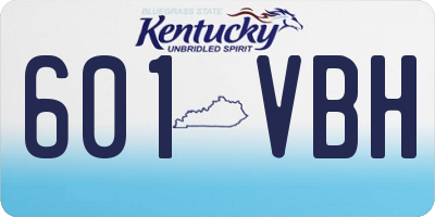 KY license plate 601VBH